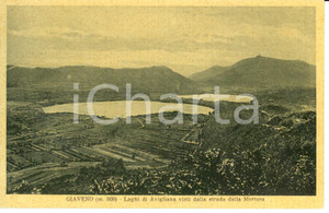 Cartolina originale da collezione 1937 GIAVENO TO Laghi AVIGLIANA visti da strada della MORTERA Cartolina FP NV 1