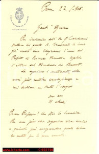 Autografo originale 1916 PARMA Mario ANELLI in morte di Alberto RIVA Autografo 1