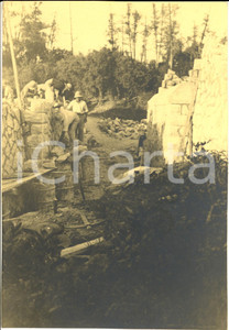 Fotografia d epoca originale 1938 NEGHELLI ETIOPIA Costruzione piedritti ponte in pietra Fotografia 1