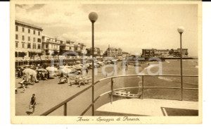Cartolina originale da collezione 1937 ANZIO (RM) Spiaggia di ponente *Cartolina postale ANIMATA FP VG 1
