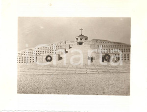 Fotografia d epoca originale 1936 MONTE GRAPPA Raduno 31 Reggimento Artiglieria SACRARIO veduta frontale 1