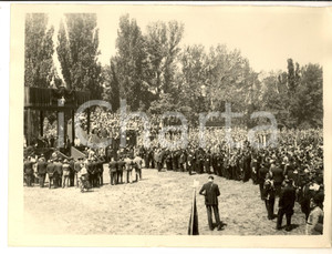 Fotografia d epoca originale 1930 ROMA Adunata rappresentanze fasciste dei ferrovieri  Fotografia 24x18 cm 1