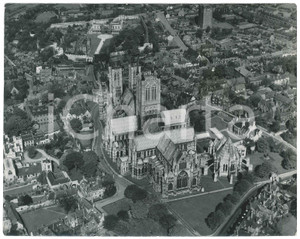 1955 ca LINCOLN (UK) The Cathedral - Aerial view *Photo 25x20 cm