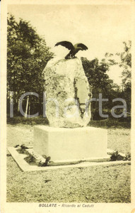 Cartolina originale da collezione 1930 ca BOLLATE MI Veduta del monumento ai Caduti Cartolina pstale FP NV 1