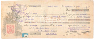 Oggetto da collezione cartaceo 1927 FELINO PR Ditta BOSCHI Luigi & FIGLI Azienda agricola  Assegno 1