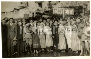 Fotografia d epoca originale 1929 ROMA FOLKLORE Banda musicale CHIETI al Milite Ignoto Foto 22x15 cm 1