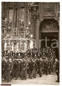 Fotografia d epoca originale 1939 MILANO fascismo Benedizione dei gagliardetti al  Duomo FOTO 1