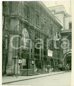 Fotografia d epoca originale 1938 MILANO Cantiere sede GUF rivista LIBRO E MOSCHETTO in Piazza MERCANTI Foto 1