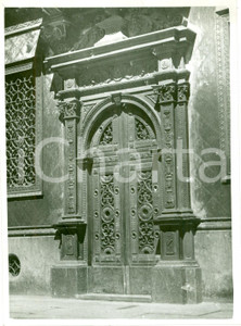 Fotografia d epoca originale 1939 MILANO Portone restaurato casa Alessandro MANZONI Vera fotografia 1