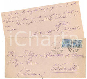 Manoscritto, lettera originale 1923 BRESSANONE BZ Antonietta SCAMMACCA DELLA BRUCA 1