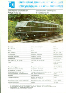 Materiale pubblicitario d’epoca 1975 ca BELGIO Société Nationale Chemins fer Belgiques Locomotiva 2001 Opuscolo 1