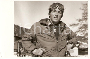 Fotografia d epoca originale 1960 ca SWITZERLAND Campionati SCI ALPINO Rupert SUTER di STOOS Fotografia 1