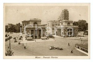 Cartolina originale da collezione 1939 MILANO Veduta di piazzale OBERDAN con i caselli di PORTA VENEZIA *FP VG 1
