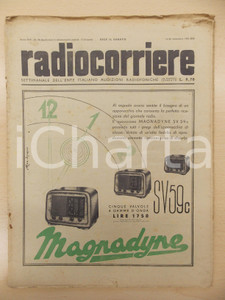 Giornale, rivista storica 1941 RADIOCORRIERE XIII Mostra della Radio a Milano Rivista anno XVII nÂ°38 1