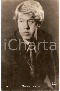 Cartolina originale da collezione 1930 ca CINEMA Actor Michel SIMON Portrait with tie Cartolina FP NV 1