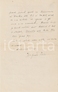 Autografo originale 1934 NAPOLI Alfredo ZAZO su autori citati da DE SANCTIS - Autografo 1
