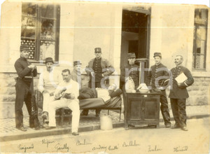 Fotografia d epoca originale 1889 ALGER ALGERIE Ecole Militaire d Infanterie Elèves Chambre 29 Fotografia 1