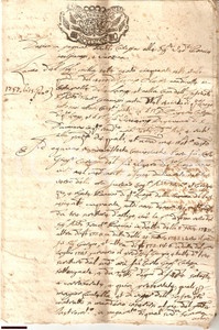 Documento originale, autentico 1757 CASTAGNOLE LANZE Vendita terreno f.lli CAROSSO 1