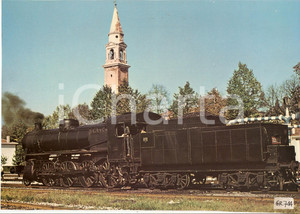 Fotografia d epoca originale 1975 ca FERROVIE STATO Locomotiva a vapore FS GR.744.115 Foto seriale 29x21 1