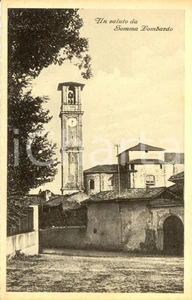 Cartolina originale da collezione 1930 ca SOMMA LOMBARDO VA Veduta del paese con il campanile di SANT AGNESE FP 1