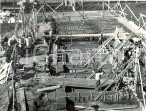 Fotografia d epoca originale 1950 ca MORTARA Alloggi popolari  Lavori fondamenta RONDELLI E ROVATI Foto 2 1