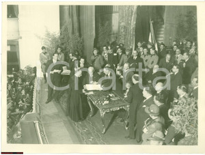 Fotografia d epoca originale 1930 ROMA Arrigo SERPIERI premia la vittoria del grano 1
