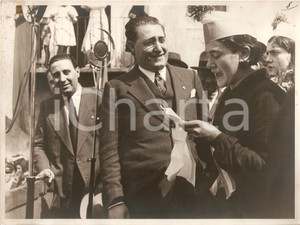 Fotografia d'epoca originale 1935 ca CASALINO (NO) Adunata mondine CASCINA GRAZIOSA *Fotografia 1