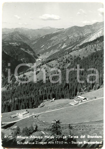Cartolina originale da collezione 1958 TERME DI BRENNERO BZ Rifugio Albergo Malga Zirago  Cartolina 1