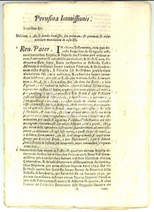 Documento originale, autentico 1740 MIRALDUOLO PG Lite PEROTTI vs CRISPOLTI per fedecommesso DE GREGORI 1