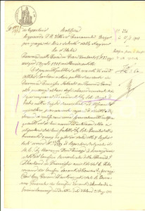 Documento originale, autentico 1908 CREMONA Rettifica contratto affitto Angelo POLI  Chiesa S. SEBASTIANO 1