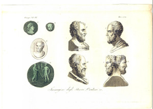 Stampa, bozzetto originale 1827 FERRARIO COSTUME EUROPA Immagini degli storici, oratori ecc. Stampa 1