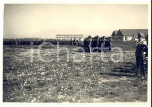 Fotografia d epoca originale 1920 ca REGIO ESERCITO Generale passa in rassegna un reparto Foto 17x12 cm 1