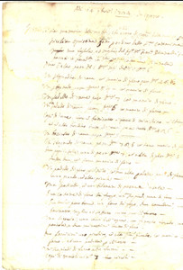 Documento originale, autentico 1734 COGOZZO (BS) Stoviglie e vesti ereditate da Caterina PICINELLI *Inventario 1