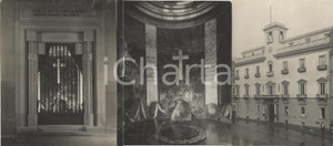 Fotografia d'epoca originale 1936 NAPOLI Trittico CASA DEL FASCIO esterno e sacrario 1