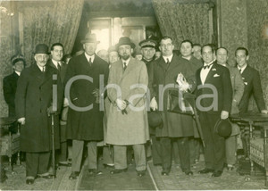 Fotografia d epoca originale 1930 ROMA Dino GRANDI Giuseppe SIRIANNI di ritorno da Conferenza sul Disarmo 1