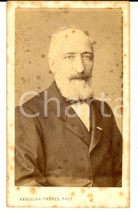 Fotografia d epoca originale 1870 ca ISTANBUL Ritratto maschile in abito borghese Foto FRERES ABDULLAH 1