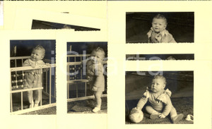 Fotografia d epoca originale 1940 PAVIA Ritratti di un bambino nella sua casa Lotto 9 foto VINTAGE 13x18 cm 1