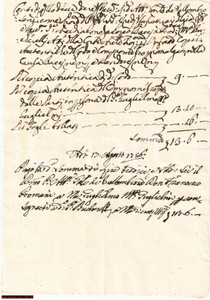 Documento originale, autentico 1756 AREZZO Spese legali padri VALLOMBROSANI eredi usufruttuari di Jacopo BACCI 1