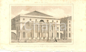 Stampa, bozzetto originale 1840 PARIS (FRANCE) Theatre ODEON Charles DE WAILLY  Marie-Joseph PEYRE Lemaitre 1