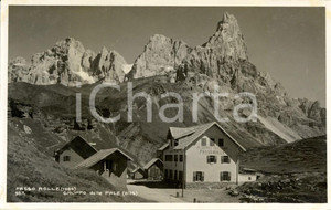 Cartolina originale da collezione 1927 ca PASSO ROLLE (TN) Veduta Albergo VEZZANA e Gruppo PALE *Cartolina FP NV 1