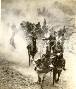 Fotografia d epoca originale 1939 YICHENG CINA Cavalcata giapponese dei rifornimenti 1