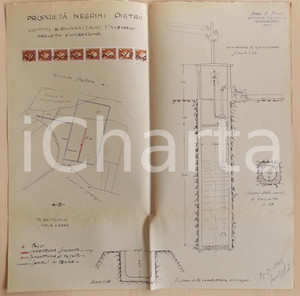 1942 RIVANAZZANO TERME Proprietà Pietro NEGRINI - Progetto irrigazione S. DENARI 1942 RIVANAZZANO TERME Proprietà Pietro NEGRINI - Progetto irrigazione S. DENARI