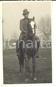 Fotografia d epoca originale 1910 ca REGIO ESERCITO Ritratto di alpino a cavallo Foto cartolina FP 1