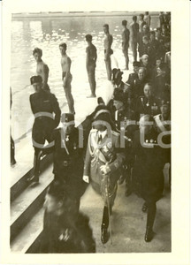 Fotografia d epoca originale 1935 NAPOLI UMBERTO II inaugura grande piscina coperta Fotografia 1