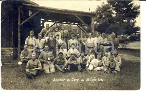 Cartolina originale da collezione 1927 CAMP BITCHE F Soldats d infanterie au camp d instruction Photo sÃ©riale 1