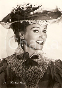 Cartolina originale da collezione 1955 ca CINEMA Attrice Martine CAROLE Ritratto in costume d epoca Cartolina FG 1