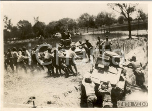 Fotografia d epoca originale 1938 CINA Guerra CINOGIAPPONESE Carri armati cinesi sequestrati DANNEGGIATA 1