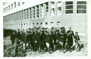 Fotografia d epoca originale 1939 NAPOLI Achille STARACE visita lavori per Nuovo Asilo dei FIGLI DEL POPOLO 1