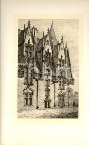 Stampa, bozzetto originale 1909 PARIS Vieilles murailles de France - Chateau de JOSSELIN *E. SADOUX 1