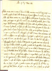 Manoscritto, lettera originale 1779 PERUGIA Vendita del Predio dell Elce COLOMBANI Lettera 1